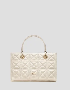 Bolso Baguette Linda piel acolchada beige
