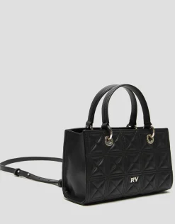 Bolso Baguette Linda piel acolchada negro