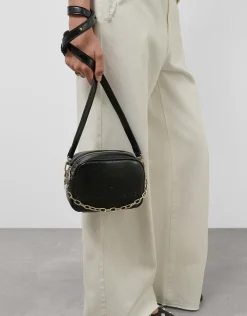 Bolso bandolera Bazin negro