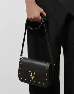 Bolso bandolera Mafalda Mini piel negra
