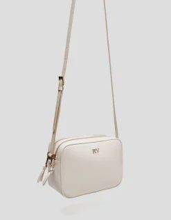 Bolso Bandolera Taylor piel lisa beige