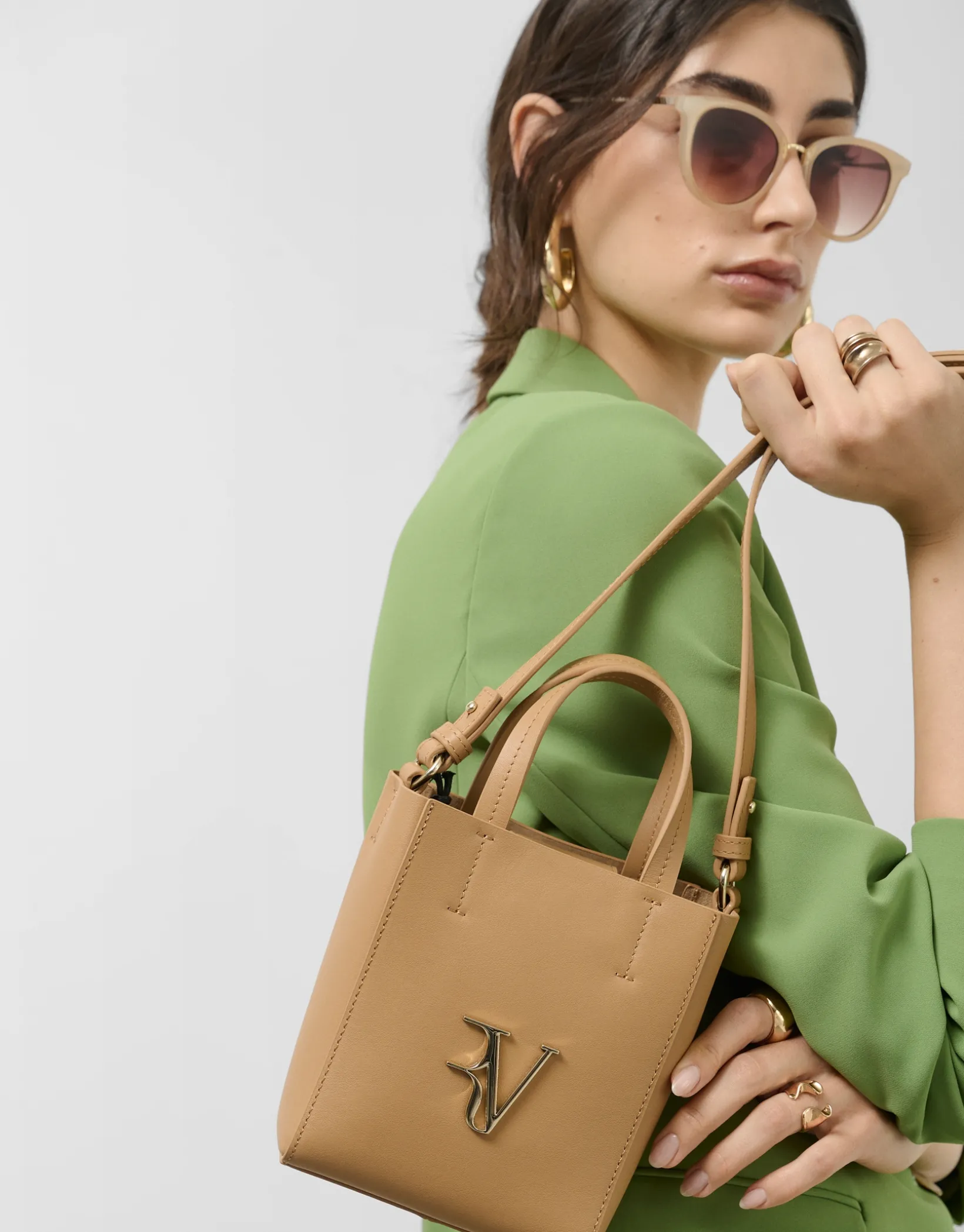 Bolso Bruna Tote Mini piel cámel