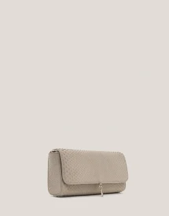 Bolso Clutch Ariana piel serpiente crudo