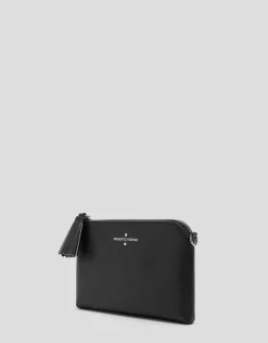Bolso clutch Lisa Nano piel saffiano negro