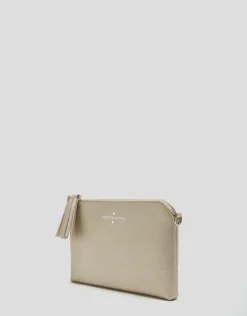 Bolso clutch Lisa Nano piel saffiano dorado