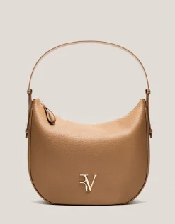 Bolso de hombro Cuca Hobo piel granulada cámel