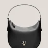 Bolso de hombro Cuca Hobo piel granulada negro