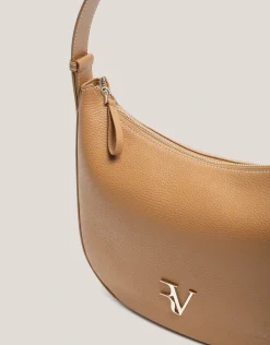 Bolso de hombro Cuca Hobo piel granulada cámel