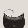 Bolso de hombro Erea Moon Maxi piel trenzada marrón