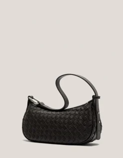 Bolso de hombro Erea Moon piel trenzada marrón