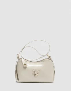Bolso de hombro Margot Metal piel marfil