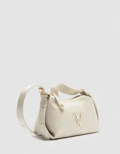 Bolso de hombro Margot Metal piel marfil