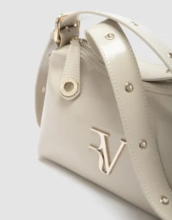Bolso de hombro Margot Metal piel marfil