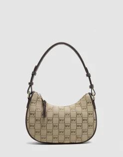Bolso de hombro Matilda Moon logos marrón