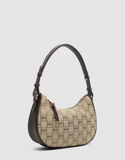 Bolso de hombro Matilda Moon logos marrón