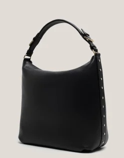 Bolso de hombro Maxi Hobo Mafalda piel negro