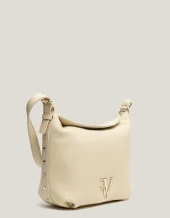 Bolso de hombro Mini Hobo Mafalda piel beige