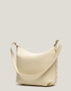Bolso de hombro Mini Hobo Mafalda piel beige