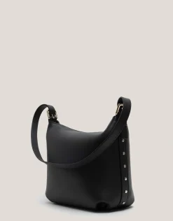 Bolso de hombro Mini Hobo Mafalda piel negro