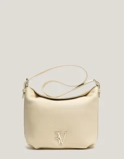 Bolso de hombro Mini Hobo Mafalda piel beige