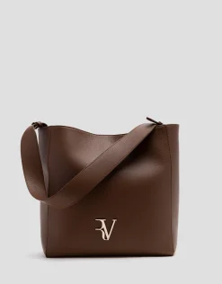 Bolso de hombro Valentina Hobo piel cuero