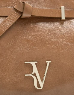 Bolso de mano Ares Midi piel beige
