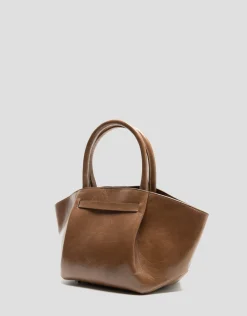 Bolso de mano Ares Midi piel beige