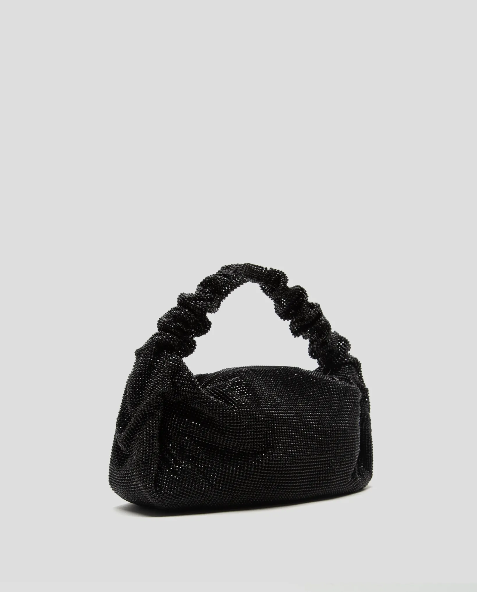 Bolso de mano Ariana Cristal Mesh negro
