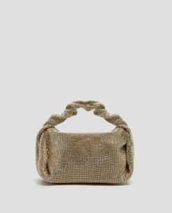 Bolso de mano Ariana Cristal Mesh dorado