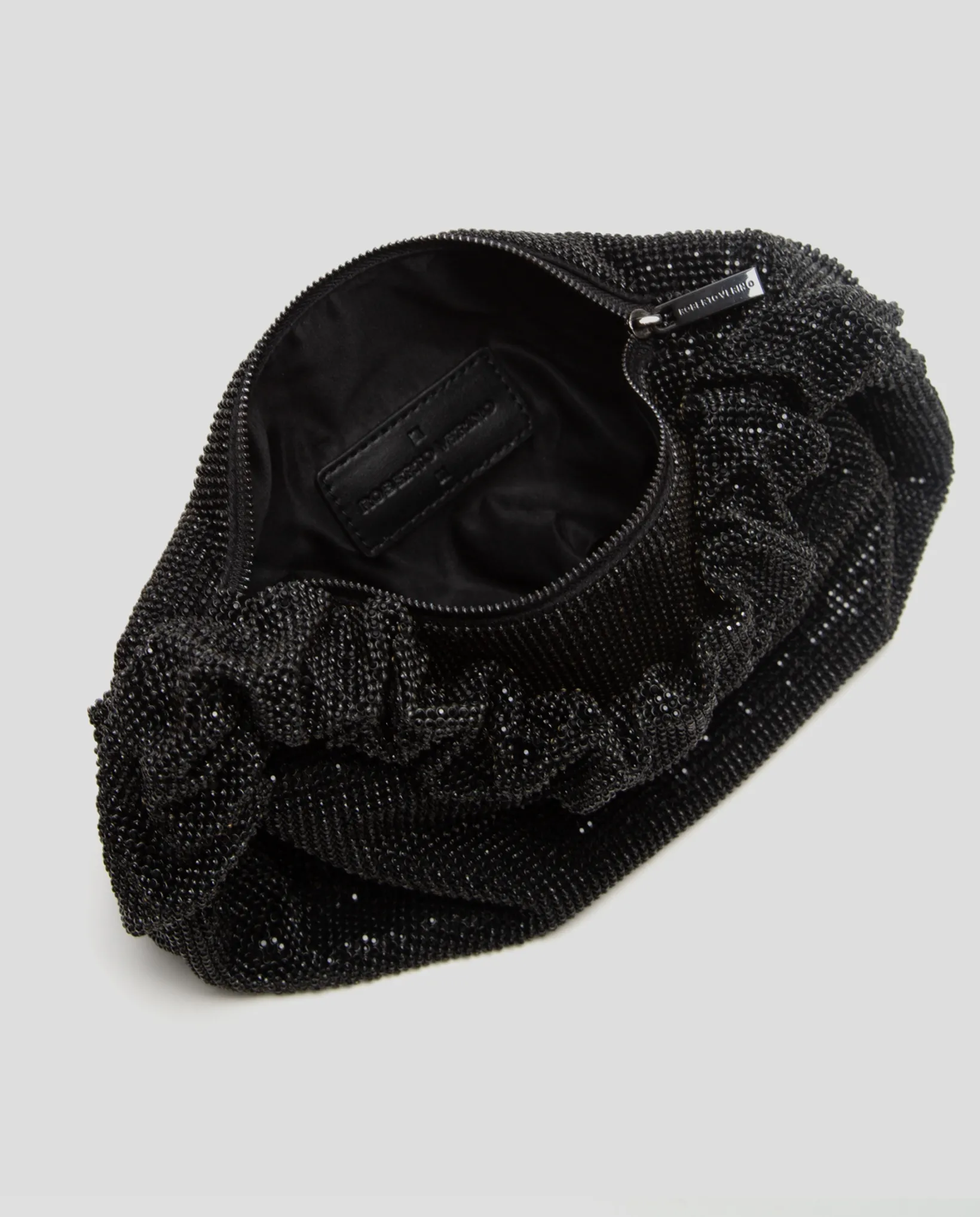 Bolso de mano Ariana Cristal Mesh negro