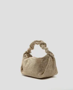 Bolso de mano Ariana Cristal Mesh dorado