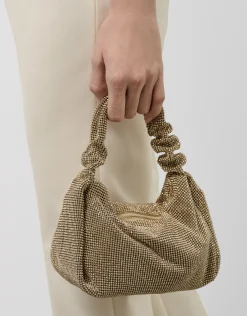 Bolso de mano Ariana Cristal Mesh dorado
