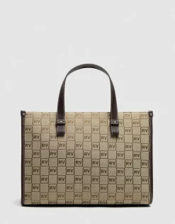 Bolso de mano Matilda Maxi Satchel logos marrón