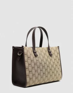 Bolso de mano Matilda Maxi Satchel logos marrón