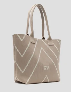 Bolso maxi shopper Kendall punto nude listas crudo
