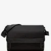 Bolso Messenger Charlie nailon y piel negro