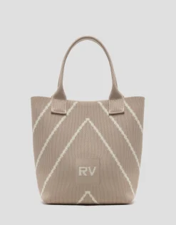 Bolso shopper Kendall punto nude listas beige