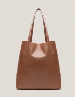 Bolso shopper Megan Midi piel cámel