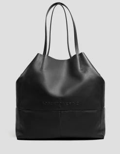 Bolso shopper Megan piel negro