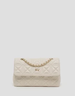 Bolso shoulder Linda Midi piel acolchada crudo