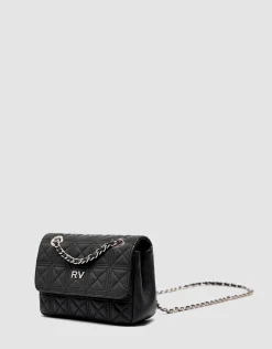 Bolso shoulder Linda Mini piel acolchada negro