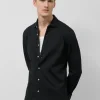 Camisa sport piqué negro