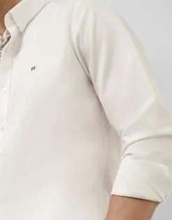 Camisa sport regular estructura blanca