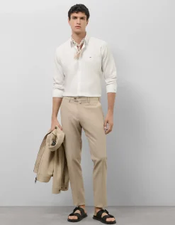 Camisa sport regular estructura blanca