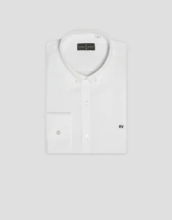 Camisa sport regular lino blanco