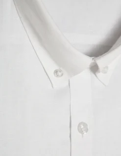 Camisa sport regular lino blanco