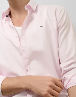 Camisa sport regular oxford rosa claro
