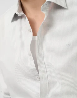 Camisa sport regular raya candela gris/blanco