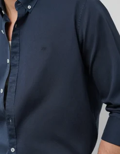 Camisa sport regular tintada marino