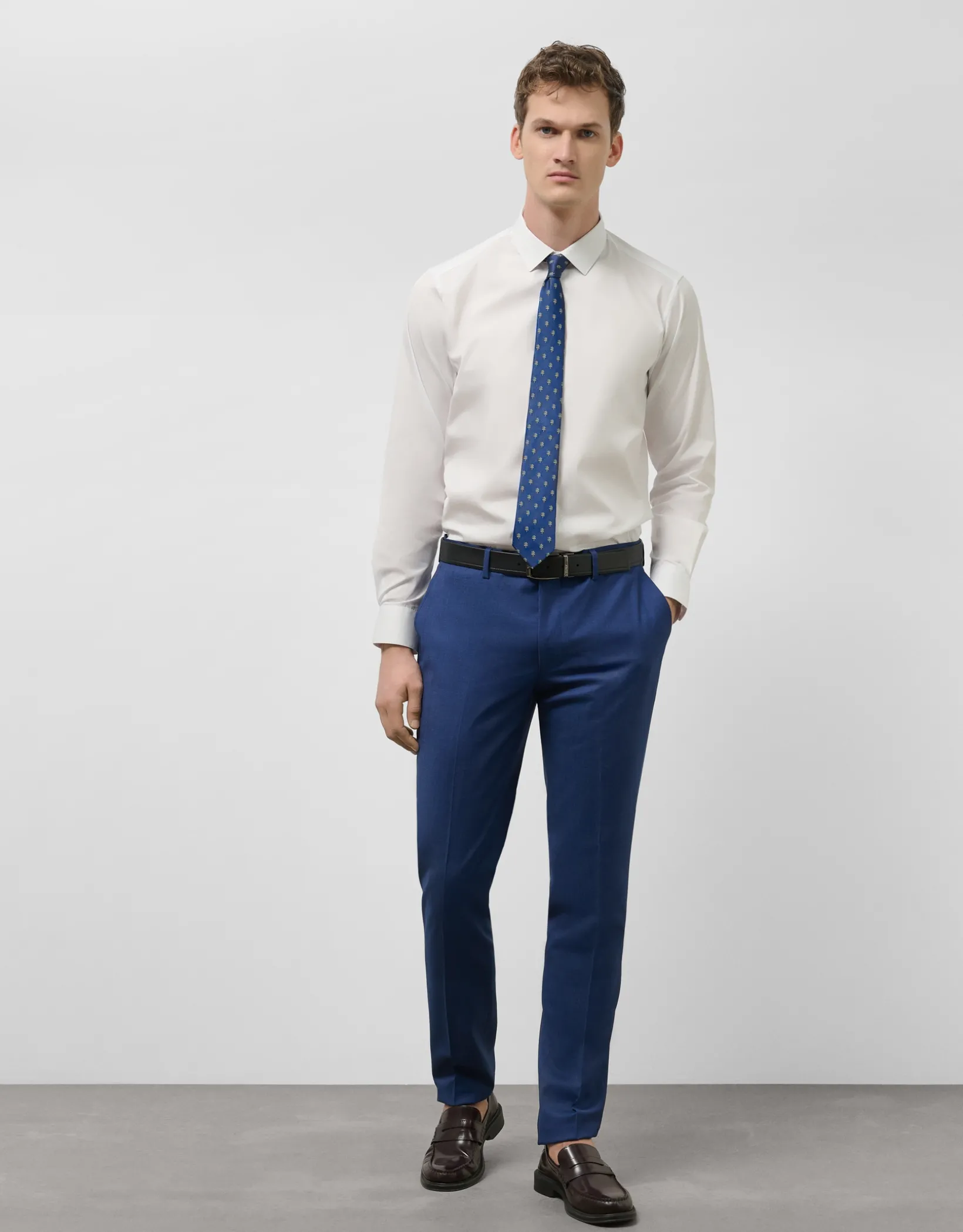 Camisa vestir lisa blanca